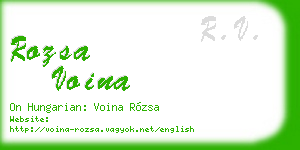 rozsa voina business card